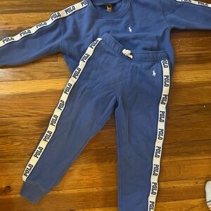 Polo by Ralph Lauren Blue Joggers with Side Stripe